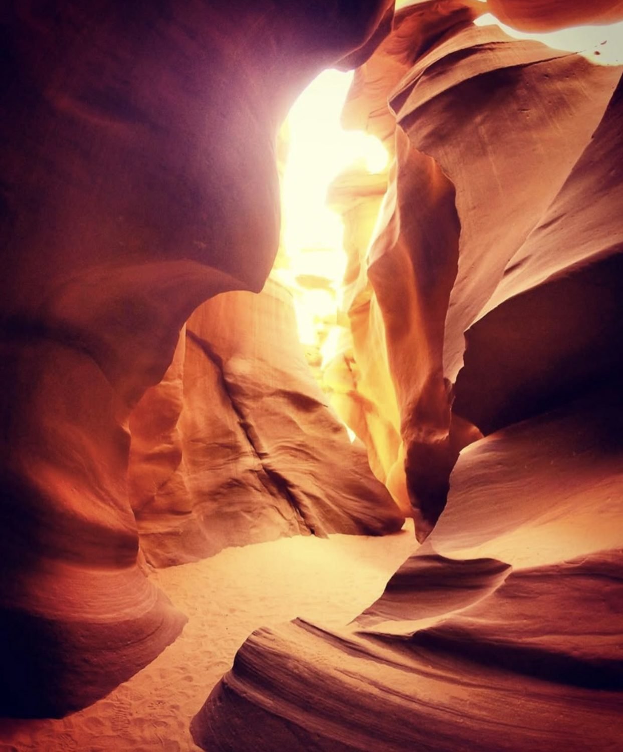 Hiking a slot canyon
